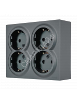 Розетка 4-м ОП LETO с заземл. закрытый корпус ПБТ графит LEZARD 752-3400-127BDP - smartlife-ural.ru – Екатеринбург