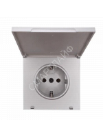 Розетка 1-мест. с/з с крышкой ПБТ СП ZIMA IP20 16А безвинт. зажим сер. матов. LEZARD 704-7488-123BQC - smartlife-ural.ru – Екатеринбург