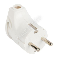 Вилка угловая 16А 250В с заземл. бел. EKF AVY16-10 - smartlife-ural.ru – Екатеринбург