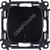 Выключатель 2-кл. СП Valena Allure 10А IP20 250В с лицев. панелью безвинтов. зажимы механизм антрацит Leg 752915 - smartlife-ural.ru – Екатеринбург