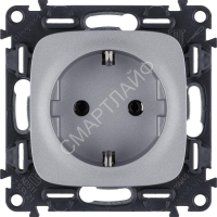 Розетка 1-м СП Valena Allure 16А IP2X 250В 2P+E безвинтов. клеммы с лицев. панелью механизм алюм. Leg 753921 - smartlife-ural.ru – Екатеринбург