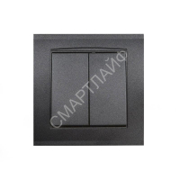 Выключатель 2-кл. СП Бриллиант 10А IP20 в сборе графит Universal 7947403-Gr - smartlife-ural.ru – Екатеринбург