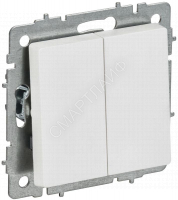 Выключатель проходной 2-кл. СП BRITE ВС10-2-6-БрАБ 10А механизм арктич. бел. IEK BR-V22-0-10-K91 - smartlife-ural.ru – Екатеринбург