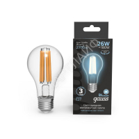 Лампа светодиодная филаментная Black Filament 26Вт A70 грушевидная 4100К нейтр. бел. E27 2700лм GAUSS 102902226 - smartlife-ural.ru – Екатеринбург