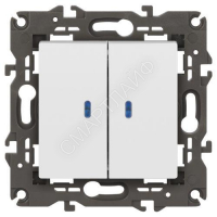 Выключатель 2-кл. СП Elegance 14-1105-01 10А IP20 250В 10AX с подсветкой механизм бел. Эра Б0034237 - smartlife-ural.ru – Екатеринбург