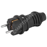 Вилка прямая VX13-B-IP44 16А IP44 с заземл. каучук черн. Эра Б0069321 - smartlife-ural.ru – Екатеринбург