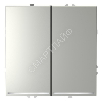 Выключатель 2-кл. СП S70 10А с подсветкой механизм сталь Voltum VLS020205 - smartlife-ural.ru – Екатеринбург