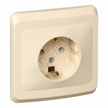 Розетка 1-м СП Этюд 16А IP20 250В с заземл. без защ. шторок крем. SE PC16-003K - smartlife-ural.ru – Екатеринбург