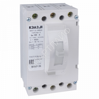 Выключатель автоматический 3п 100А 1200Im 40кА ВА57-31-340010 УХЛ3 690В AC КЭАЗ 108427 - smartlife-ural.ru – Екатеринбург