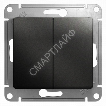 Выключатель 2-кл. СП Glossa 10А IP20 (сх. 5) 10AX механизм антрацит SE GSL000751 - smartlife-ural.ru – Екатеринбург