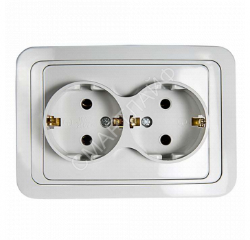 Розетка 2-м CLASSICO с заземл. 2128 бел. ASD / IN HOME 4680005959921 - smartlife-ural.ru – Екатеринбург