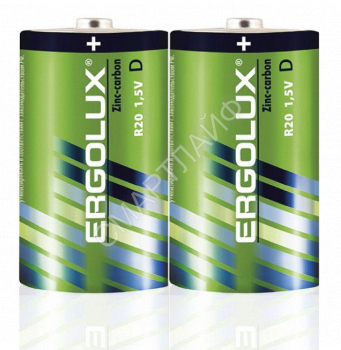 Элемент питания солевой D/R20 1.5В SR2 (уп.2шт) Ergolux 12442 - smartlife-ural.ru – Екатеринбург