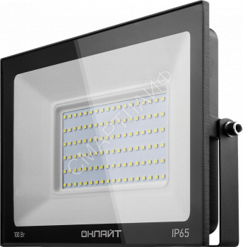 Прожектор светодиодный 61 947 OFL-100-4K-BL-IP65-LED 100Вт 4000К IP65 8000лм черн. ОНЛАЙТ 61947 - smartlife-ural.ru – Екатеринбург