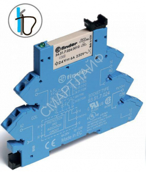 Реле электромеханическое 1CO 6А 24В DC IP20 FINDER 386170240050 - smartlife-ural.ru – Екатеринбург