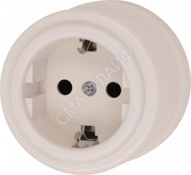 Розетка с З.К. пластик песочн. зол. Bironi B1-101-24 - smartlife-ural.ru – Екатеринбург