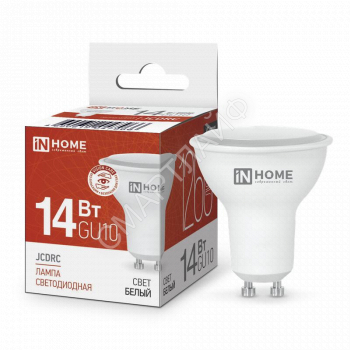 Лампа светодиодная LED-JCDRC-VC 14Вт 230В GU10 4000К 1260лм IN HOME 4690612047966 - smartlife-ural.ru – Екатеринбург
