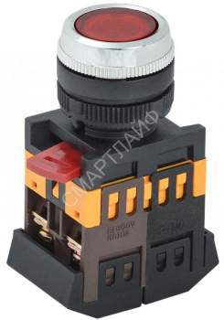 Кнопка ABLFS-22 d22мм 1НО+1НЗ 240В неон красн. GENERICA BBT30-ABLFS-K04 - smartlife-ural.ru – Екатеринбург