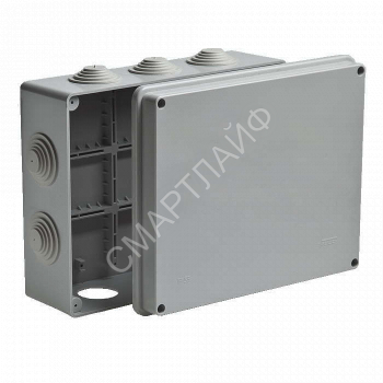Коробка распределительная ОП 200х140х75мм 10 вводов IP55 сер. Ruvinil 67055 - smartlife-ural.ru – Екатеринбург