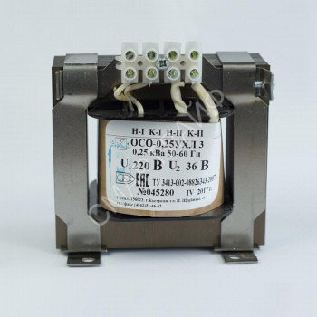 Трансформатор ОСО-0.25-09 380/24В УХЛ3 Кострома ОС0000002218 - smartlife-ural.ru – Екатеринбург