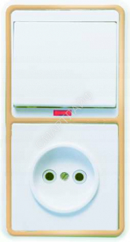 Блок БКВР-214 Бэлла (1-кл. выкл. с инд. + розетка) зол. Кунцево 5818 - smartlife-ural.ru – Екатеринбург