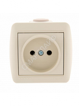 Розетка 1-м ОП Nata 16А IP20 без заземл. керамика крем. LEZARD 710-0300-121 - smartlife-ural.ru – Екатеринбург