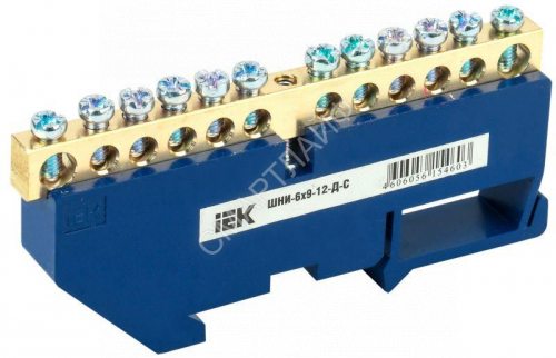 Шина нулевая на DIN-изол. ШНИ-6х9-12-Д-С IEK YNN10-69-12D-K07 - smartlife-ural.ru – Екатеринбург