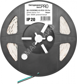 Лента светодиодная 71 701 NLS-3528CW60-4.8-IP20-12V-Pro R5 4.8Вт/м (уп.5м) Navigator 71701 - smartlife-ural.ru – Екатеринбург