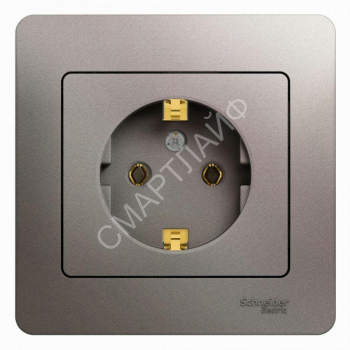 Розетка 1-м СП Glossa 16А IP20 250В с заземл. в сборе платина SE GSL001242 - smartlife-ural.ru – Екатеринбург