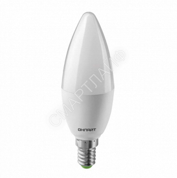 Лампа светодиодная 61 958 OLL-C37-10-230-6.5K-E14-FR 10Вт свеча 6500К холод. бел. E14 1000лм 176-264В ОНЛАЙТ 61958 - smartlife-ural.ru – Екатеринбург