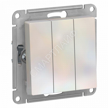 Выключатель 3-кл. СП AtlasDesign 10А IP20 (сх. 1+1+1) 10AX механизм жемчуж. SE ATN000431 - smartlife-ural.ru – Екатеринбург