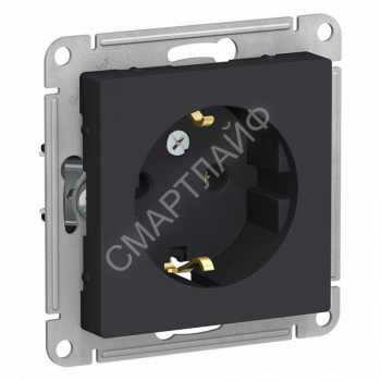 Розетка 1-м СП AtlasDesign 16А IP20 с заземл. механизм карбон SE ATN001043 - smartlife-ural.ru – Екатеринбург