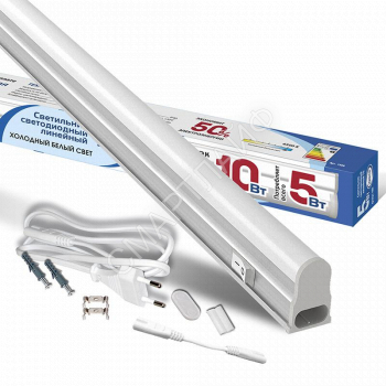 Светильник светодиодный ILED-СПБТ5-300-5-450-230-6.5-IP40 5Вт 6500К IP40 450лм 230В 300мм Т5 линейный IONICH 1566 - smartlife-ural.ru – Екатеринбург