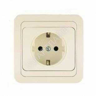 Розетка 1-м СП Mimoza 16А IP20 с заземл. крем./крем. Makel 25028 - smartlife-ural.ru – Екатеринбург