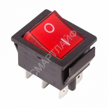 Выключатель клавишный 250В 15А (6с) ON-ON красн. с подсветкой (RWB-506 SC-767) (инд. упак.) Rexant 36-2350-1 - smartlife-ural.ru – Екатеринбург