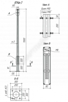Опора ОГКф-7 (3мм 60/135 фл.300х10 мц. 200 отв. 23х4) гор. оцинк. UMECON МК 89835 - smartlife-ural.ru – Екатеринбург