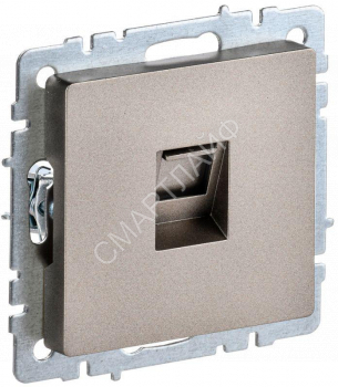 Розетка компьютерная СП RJ45 кат.5E BRITE РК10-БрШ механизм шампань IEK BR-K10-1-K37 - smartlife-ural.ru – Екатеринбург