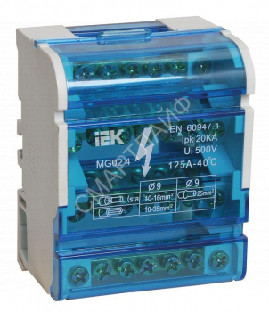 Шина на DIN-рейку в корпусе (кросс-модуль) ШНК 4х7 3L+PEN IEK YND10-4-07-100 - smartlife-ural.ru – Екатеринбург