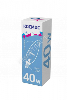 Лампа накаливания Свеча 40Вт E14 прозр. Космос LKsmSCnCL40E14v2 - smartlife-ural.ru – Екатеринбург