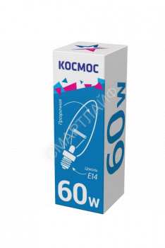 Лампа накаливания Свеча 60Вт E14 прозр. Космос LKsmSCnCL60E14v2 - smartlife-ural.ru – Екатеринбург