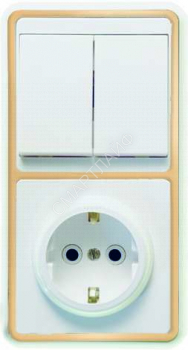 Блок БКВР-032 Бэлла (2-кл. выкл. + розетка с заземл.) зол. Кунцево 5832 - smartlife-ural.ru – Екатеринбург