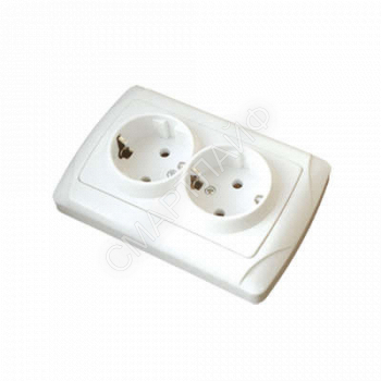 Розетка 2-м СП Маргарита 16А IP20 с заземл. бел. UNIVersal М0128 - smartlife-ural.ru – Екатеринбург