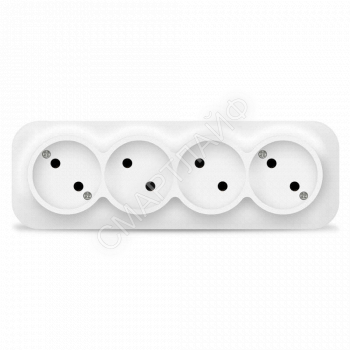 Розетка 4-м ОП 10А IP20 без заземл. бел. IONICH 1446 - smartlife-ural.ru – Екатеринбург