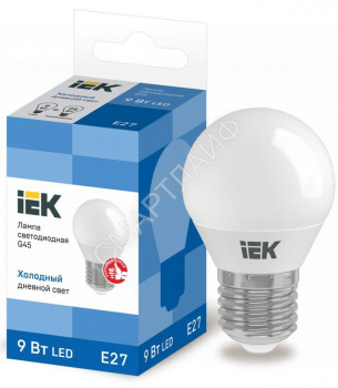 Лампа светодиодная G45 9Вт шар 6500К E27 230В IEK LLE-G45-9-230-65-E27 - smartlife-ural.ru – Екатеринбург