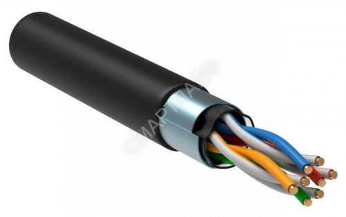 Кабель витая пара F/UTP кат.5E 4х2х24AWG solid CU LDPE Outdoor черн. (м) GENERICA BC3-C5E04-339-305-G - smartlife-ural.ru – Екатеринбург