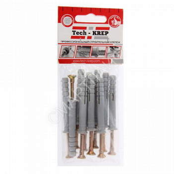 Дюбель-гвоздь 8х60 с потайной манжетой полипропилен (уп.10шт) пакет Tech-Krep 103904 - smartlife-ural.ru – Екатеринбург