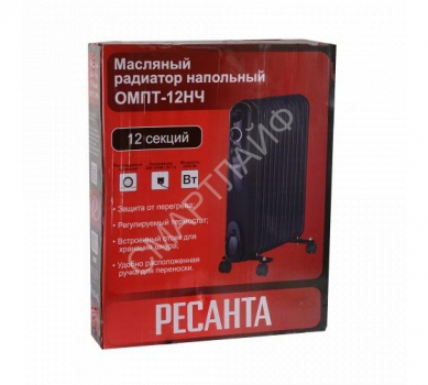 Радиатор масляный ОМПТ-12НЧ Ресанта 67/3/15 - smartlife-ural.ru – Екатеринбург