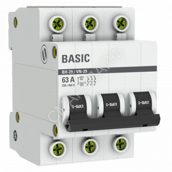 Выключатель нагрузки 3п 63А ВН-29 Basic EKF SL29-3-63-bas - smartlife-ural.ru – Екатеринбург