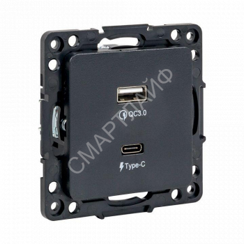 Розетка USB 2-м Стокгольм тип A+C механизм черн. PROxima EKF EZR-2USB-type-C - smartlife-ural.ru – Екатеринбург