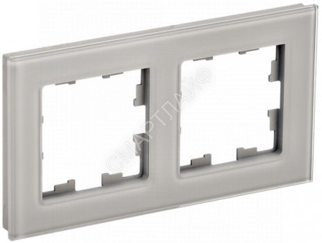 Рамка 2-м BRITE РУ-2-2-БрД стекло дым. IEK BR-M22-G-K30 - smartlife-ural.ru – Екатеринбург