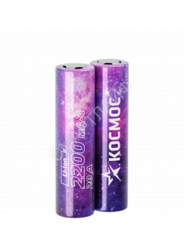 Аккумулятор 18650 Li-ion 2200мА.ч без защиты высокотоковый низкая шляпка (уп.2шт) КОСМОС KOC18650Li22UL20CS2 - smartlife-ural.ru – Екатеринбург